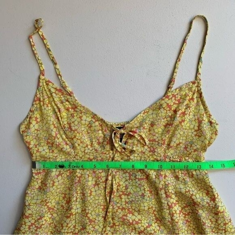 Wild Fable Slip Dress Size Medium Sleeveless Vibrant Yellow Floral NWT - Picture 13 of 16